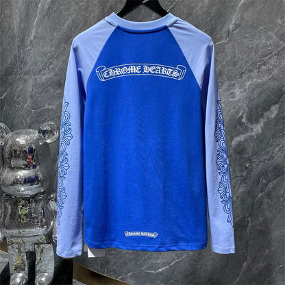 [New] Chrome Hearts Raglan Longsleeve Tee (Blue)