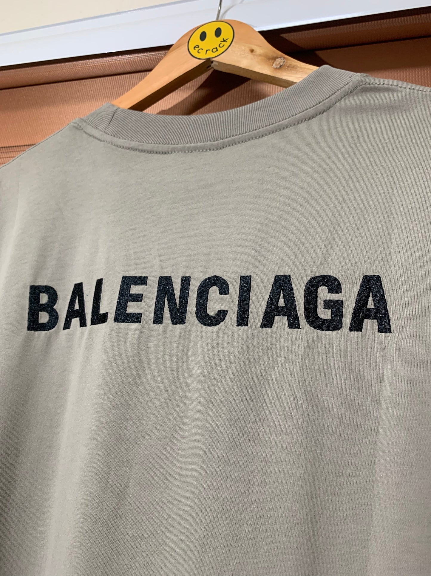 Balenci@ga Embroidered Logo Tee