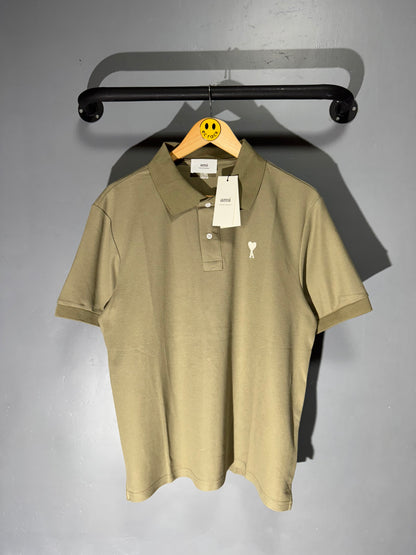 [New] Ami Paris Polo Shirt (Khaki)