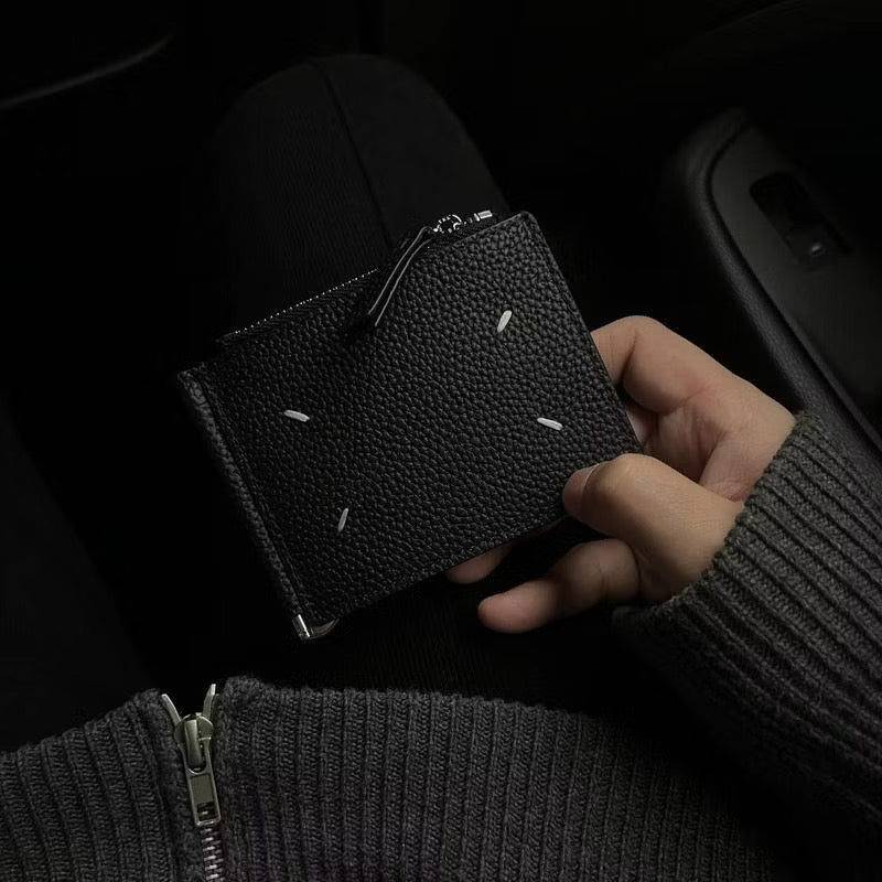 [New] Maison Margiela Paper Clip Card Holder Leather Wallet