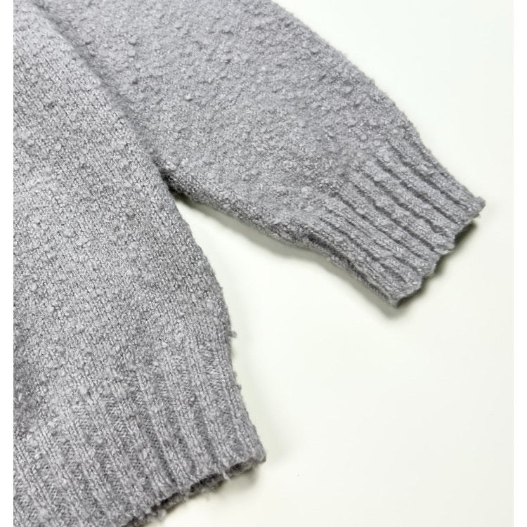 [New] Represent Knitted Boucle Collar Polo Sweater