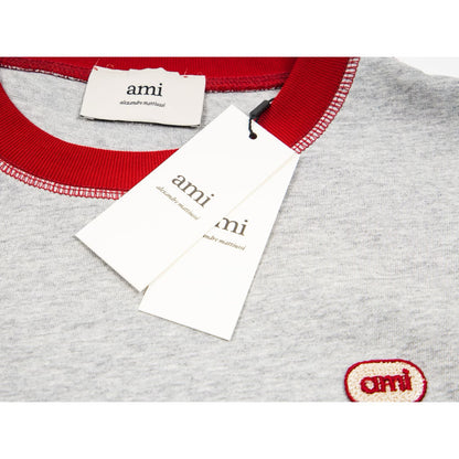 [New] Ami Paris Ash Grey Double Sleeves Longsleeve