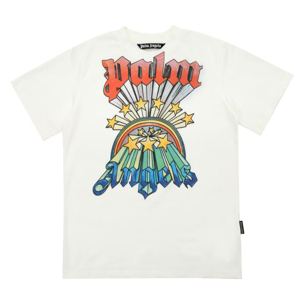 [New] Palm Angels Rainbow Stars Graphic Tee