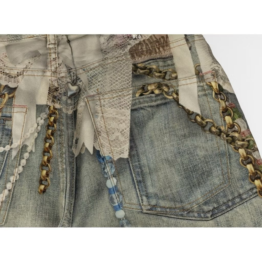 [New] Acne Studios 3D Print Wide Jeans