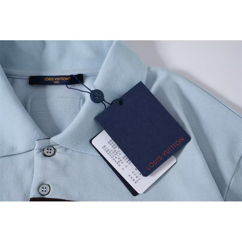 [New] Louis V Colorblock Polo Shirt