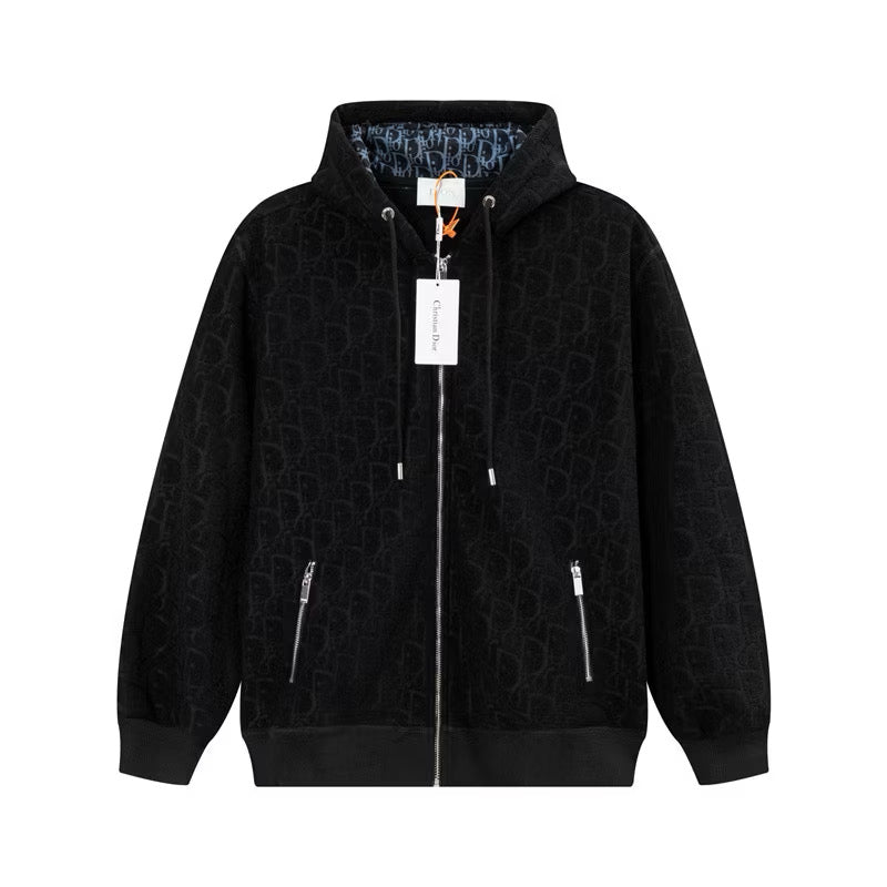 [New] Dior Oblique Zip Up Hoodie
