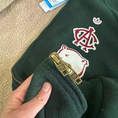 [New] Adidas x CLOT Warmup Logo Varsity Jacket