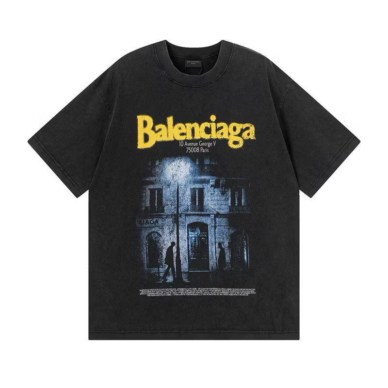 [New] Balenciaga Paris Graphic Washed Tee
