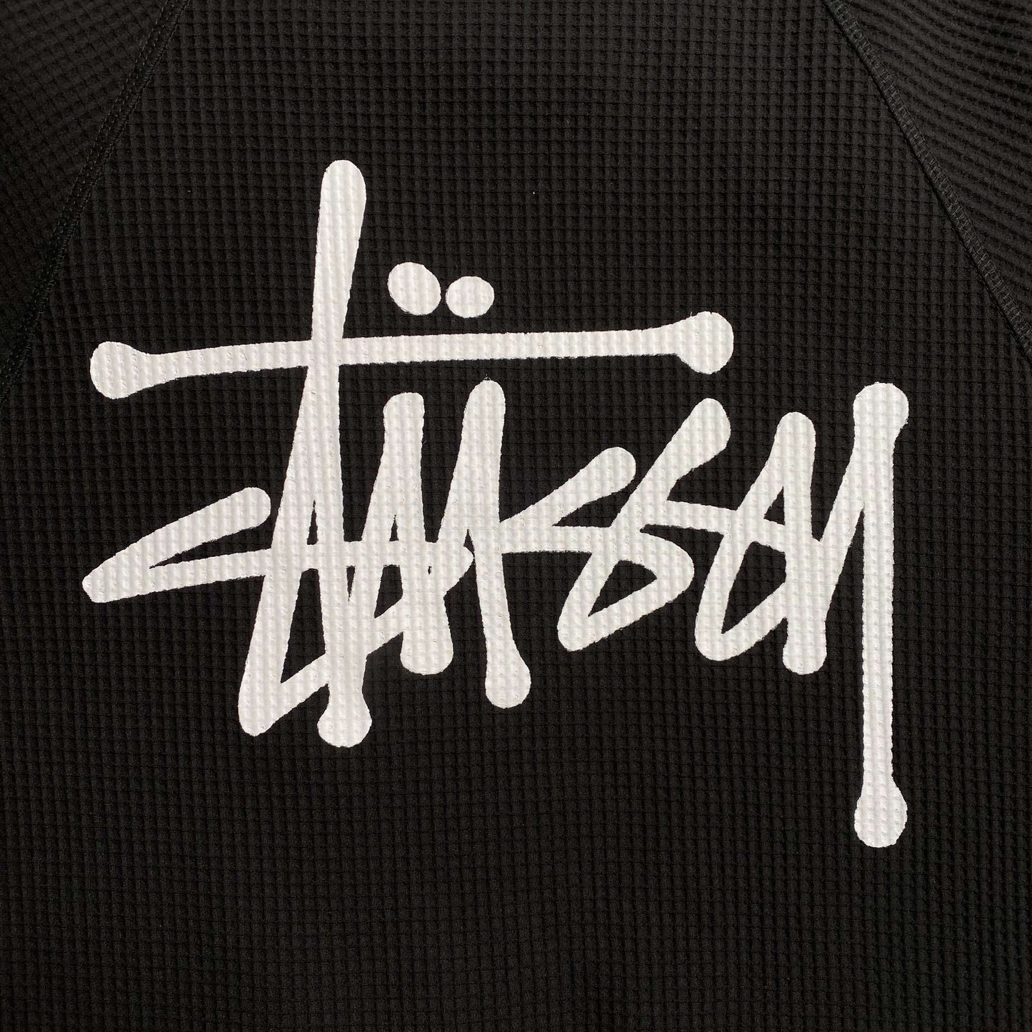 [New] Stussy Logo Waffle Tee