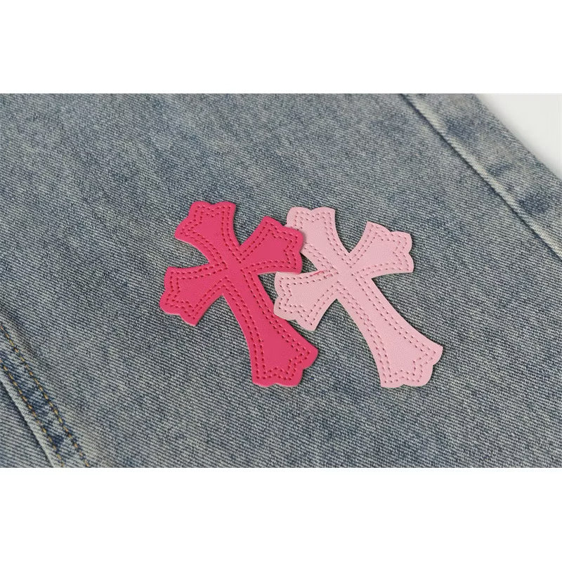 [New] Chrome Hearts Cross Pants (Pink Cross)