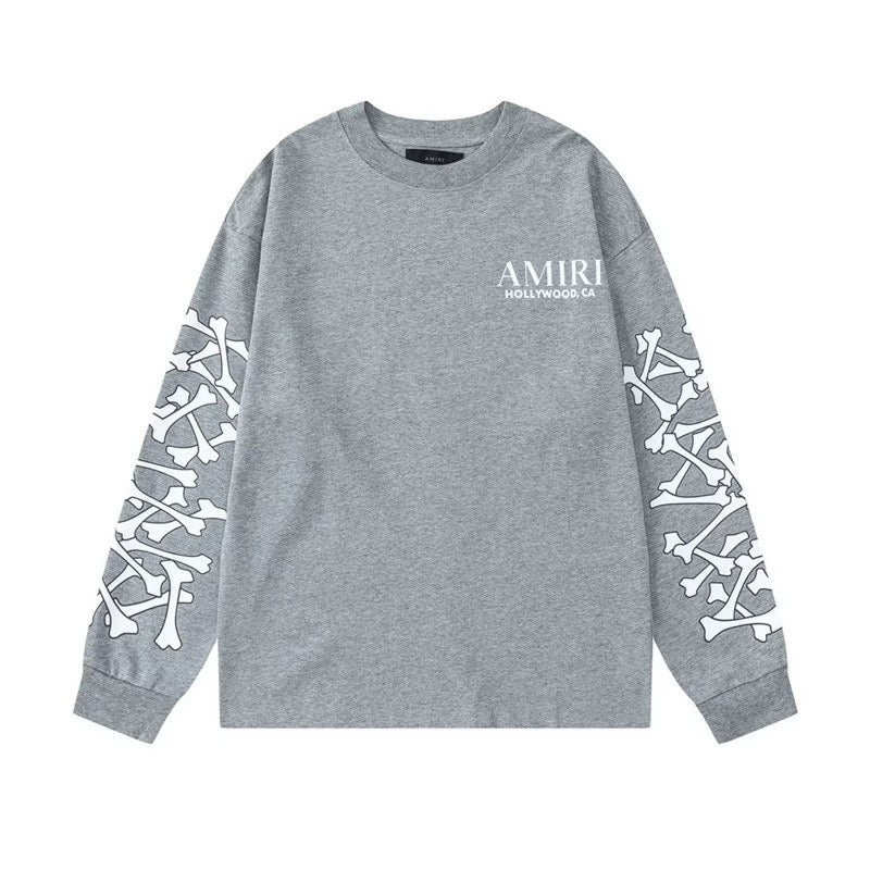 [New] Amiri Hollywood Bones Graphic Longsleeve Tee