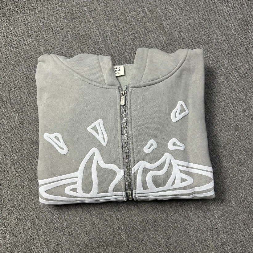 [New] Broken Planet 'Stoned Gray' Zip Hoodie and Pants