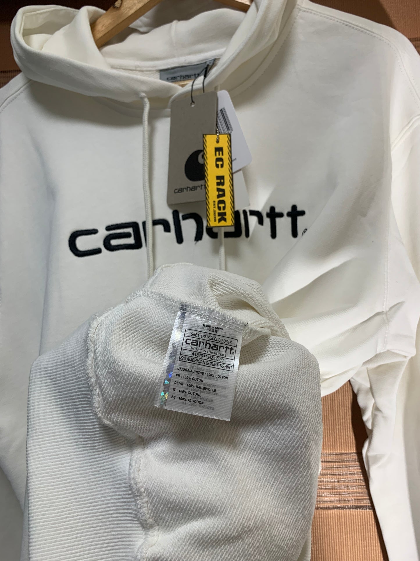 Carhartt Embroidered Logo Hoodie (White)