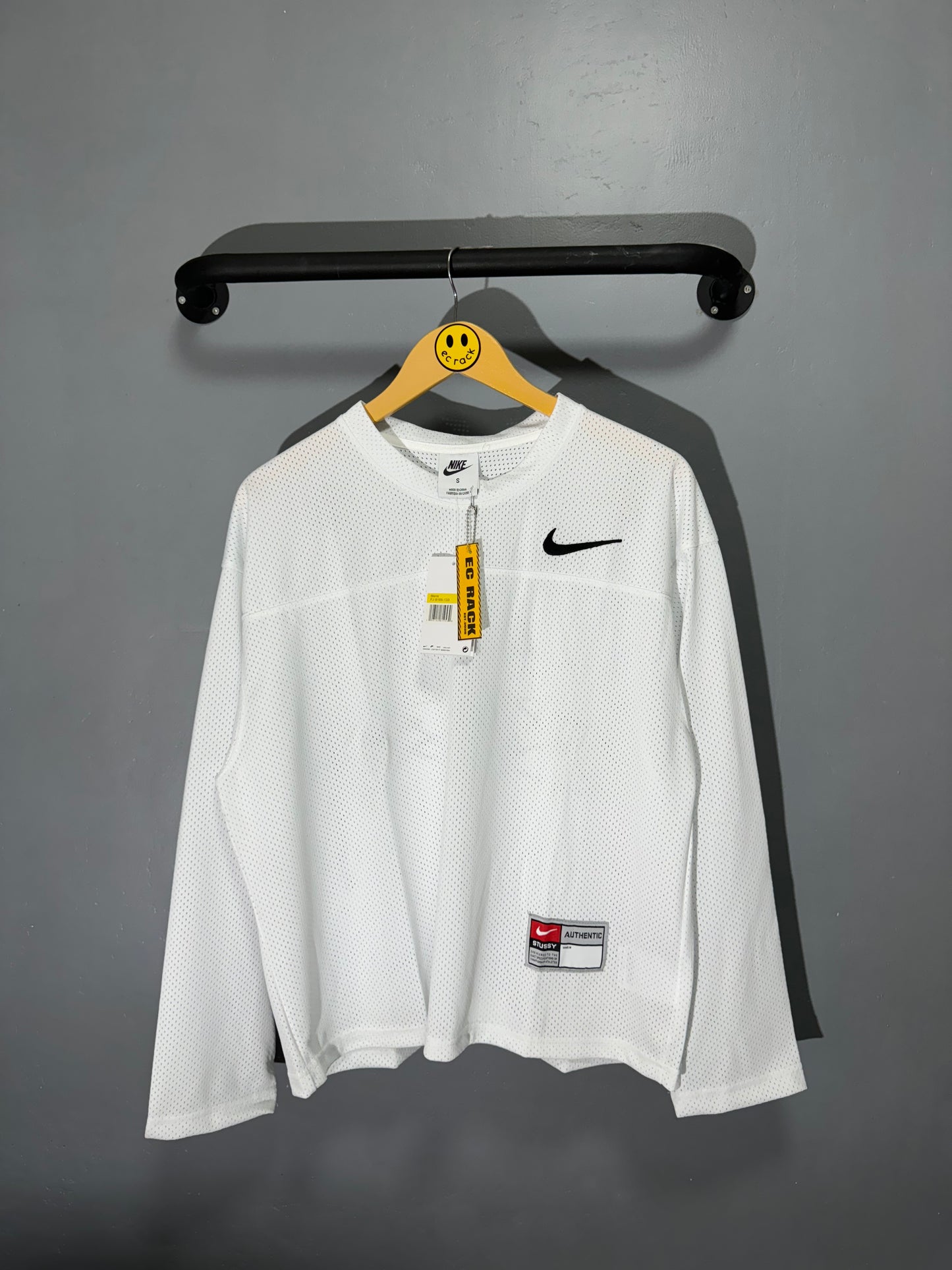 [New] Nike x Stussy Mesh Jersey Longsleeve (White)