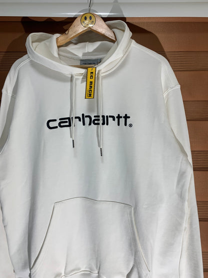 Carhartt Embroidered Logo Hoodie (White)