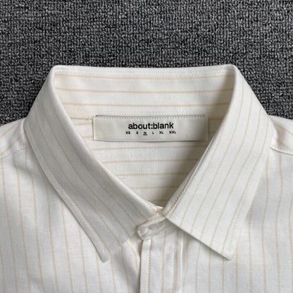 [New] About Blank Pinstripe Cropped Longsleeve