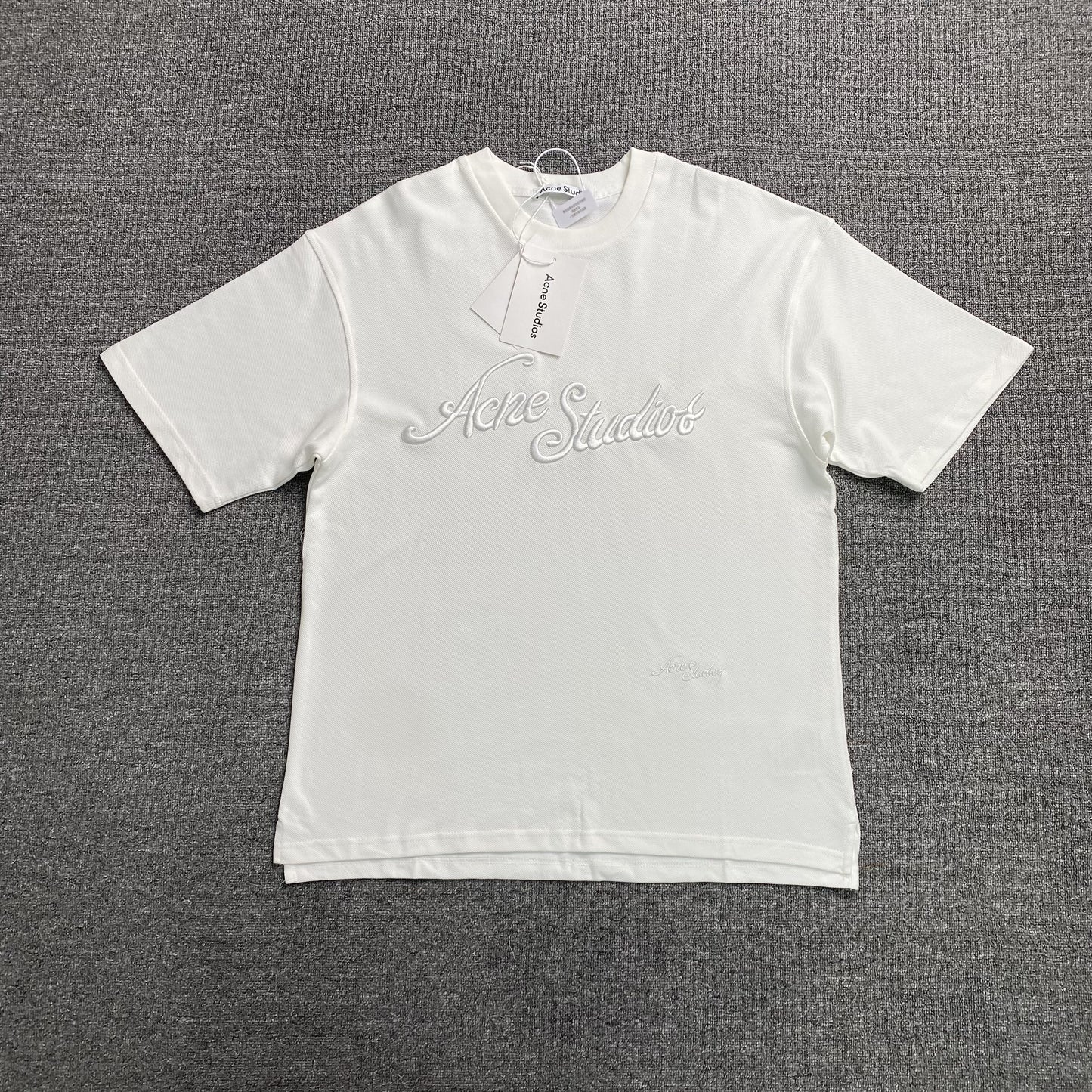 [New] Acne Studios Cursive Embroidered Logo Tee