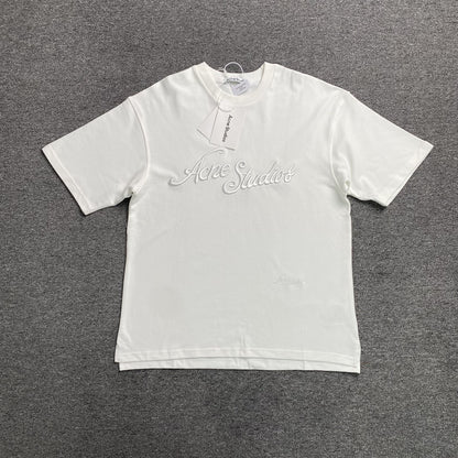 [New] Acne Studios Cursive Embroidered Logo Tee