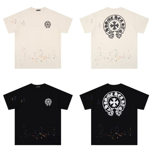 [New] Chrome Hearts 'Paint Splash' Tee