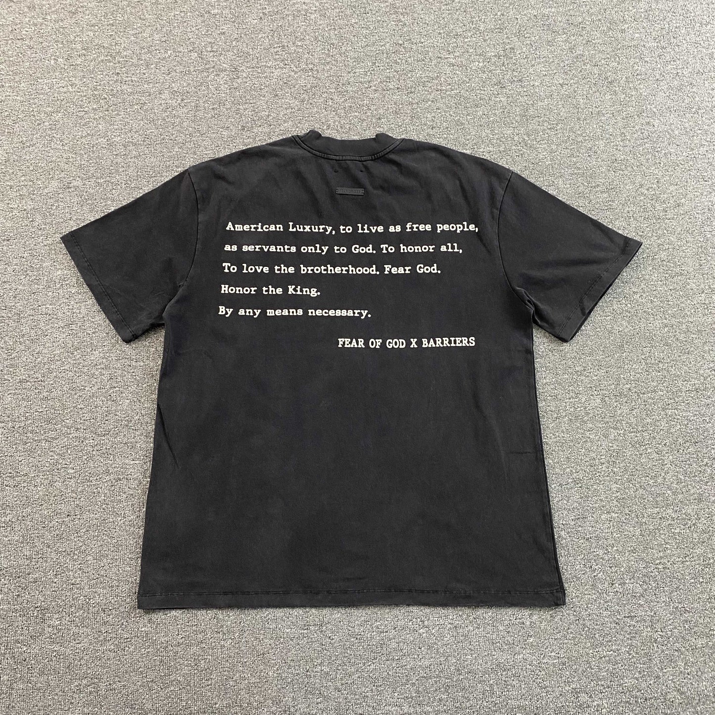 [New] Fear of God x Barriers Tee (Black)