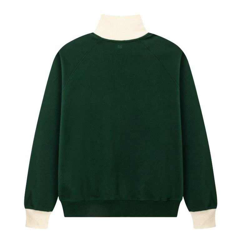 [New] Ami Zipped Cotton Sweatshirt