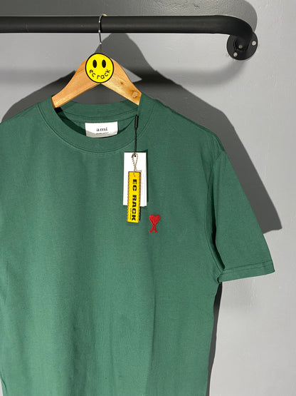 Ami Mini Heart Logo Tee (Green)