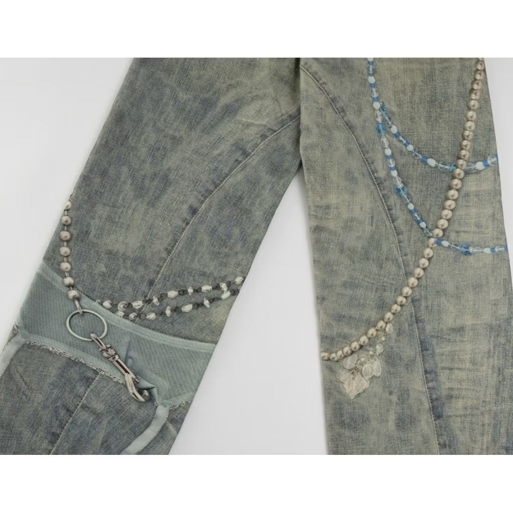 [New] Acne Studios 3D Print Wide Jeans