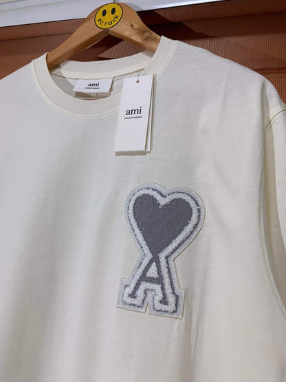 Ami Heart Logo Tee (Cream)