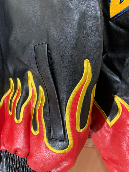 Vintage Dupont Champion Flame Leather Jacket