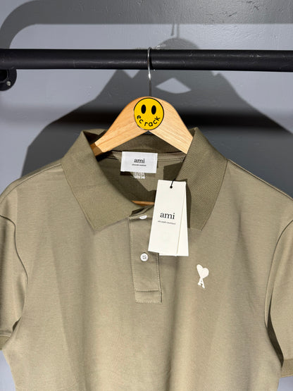 [New] Ami Paris Polo Shirt (Khaki)