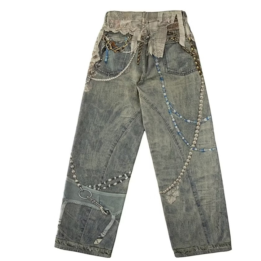 [New] Acne Studios 3D Print Wide Jeans