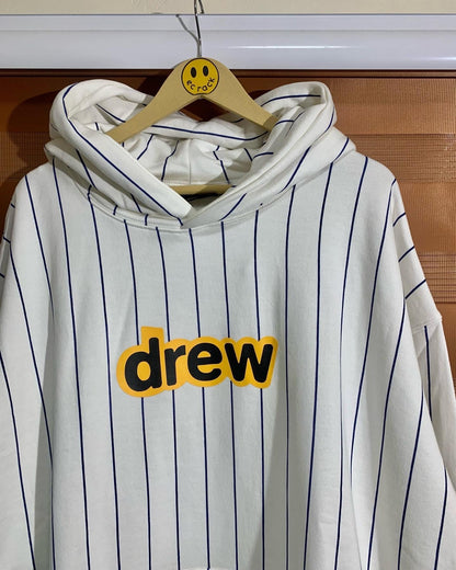 Drew House Script Navy Pinstripe Hoodie