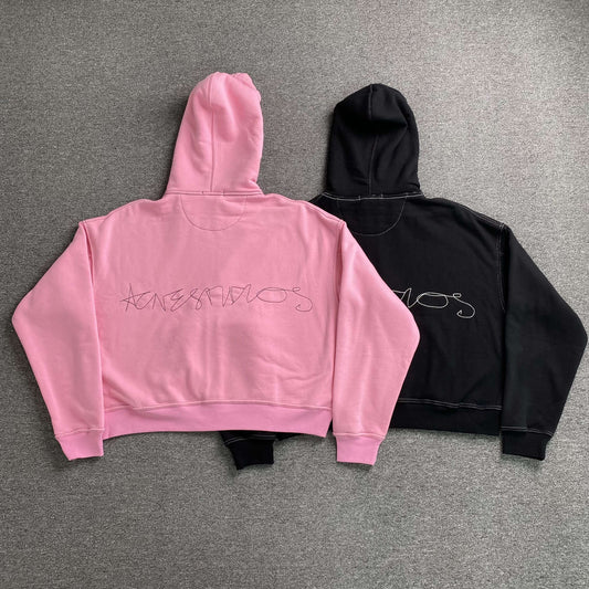 [New] Acne Studios Zip Up Cropped Hoodie