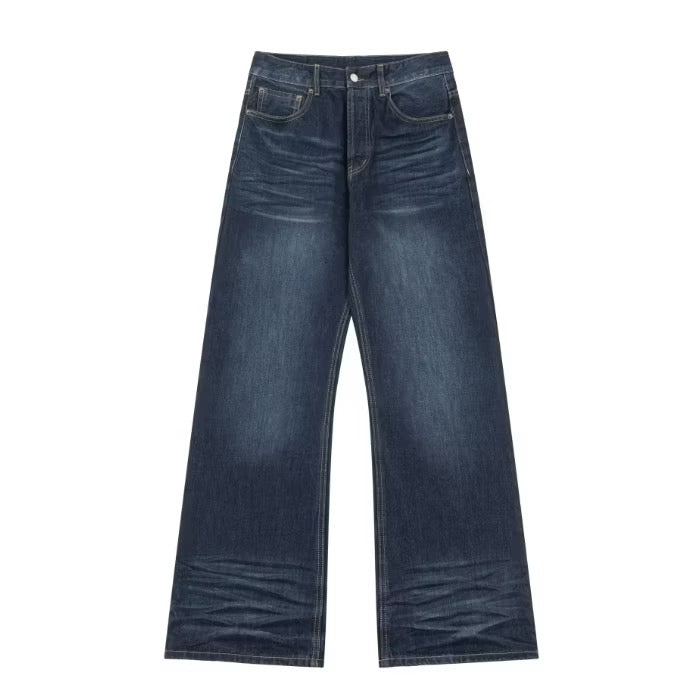 [New] Acne Studios Dark Blue Wide Denim Jeans