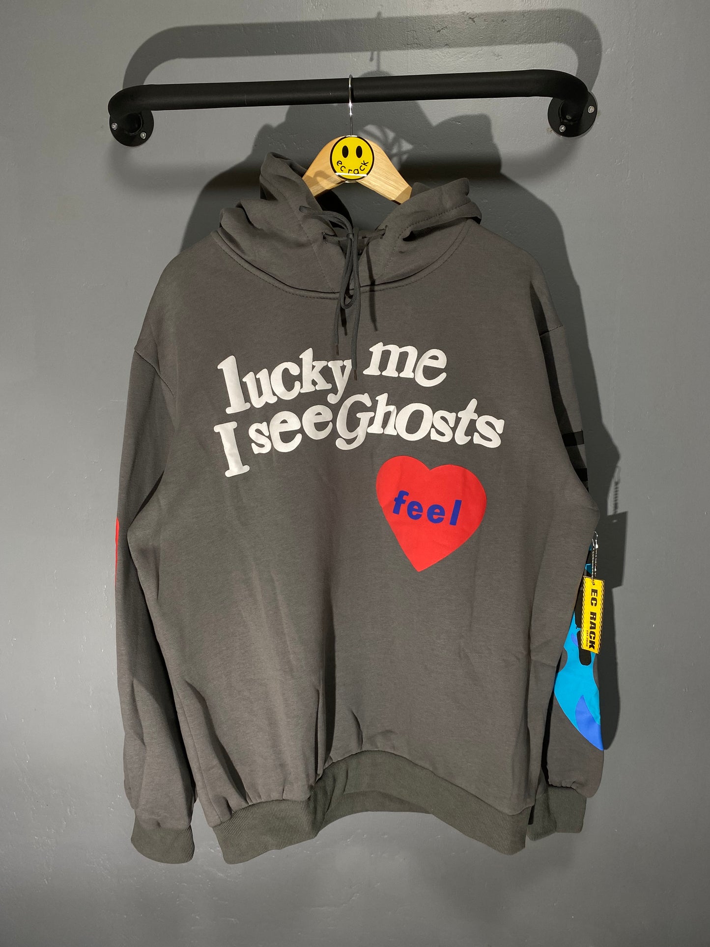 Lucky Me I See Ghosts Hoodie (Gray)