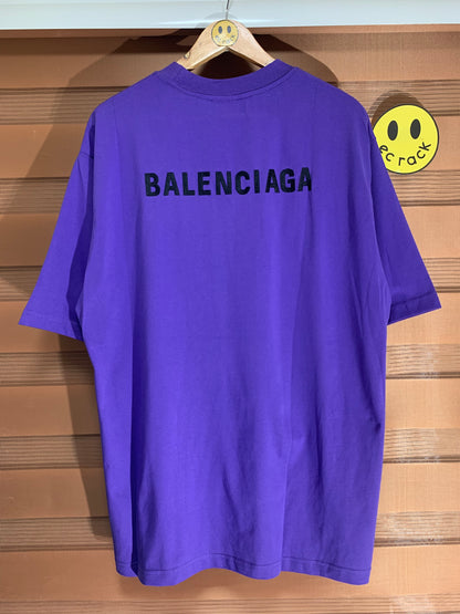 Balenci@ga Embroidered Logo Tee