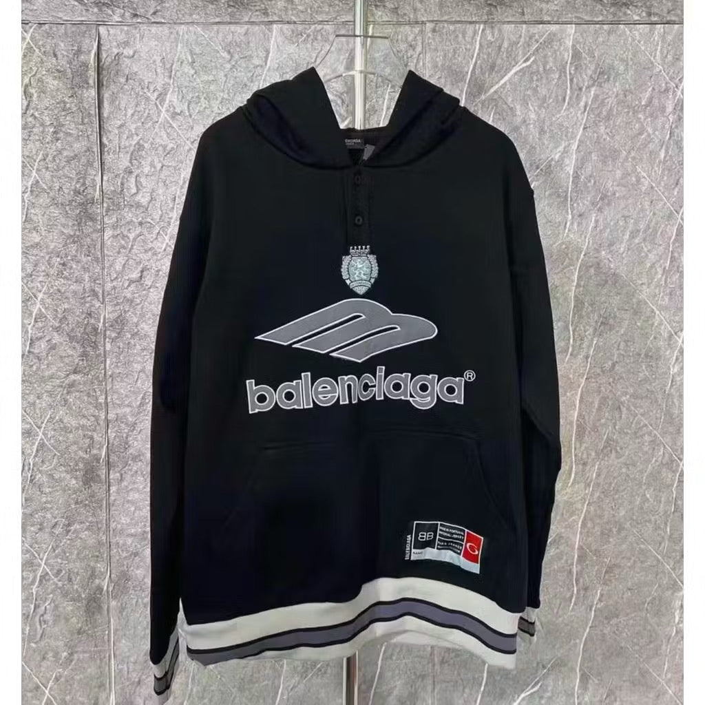 [New] Balenciaga Football Polo Jersey Hoodie