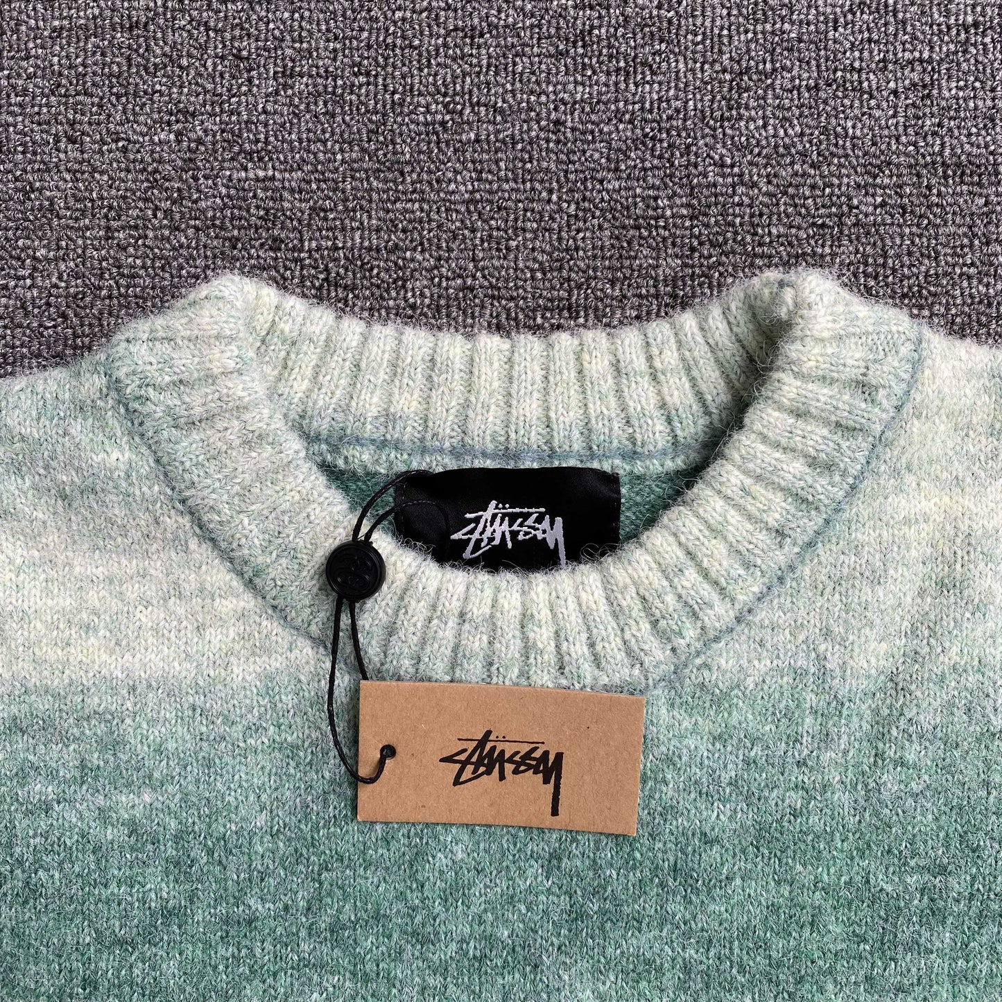 [New] Stussy Stripe Wool Sweatshirt
