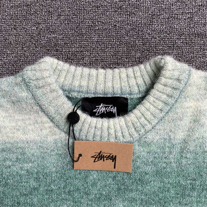 [New] Stussy Stripe Wool Sweatshirt
