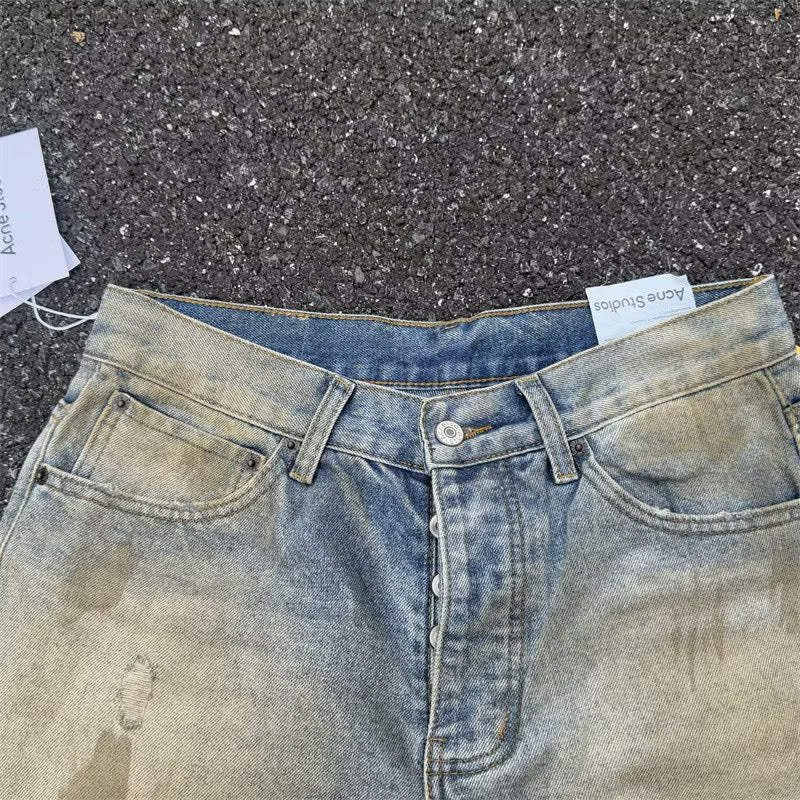 [New] Acne Studios Dirty Wash Wide Jeans