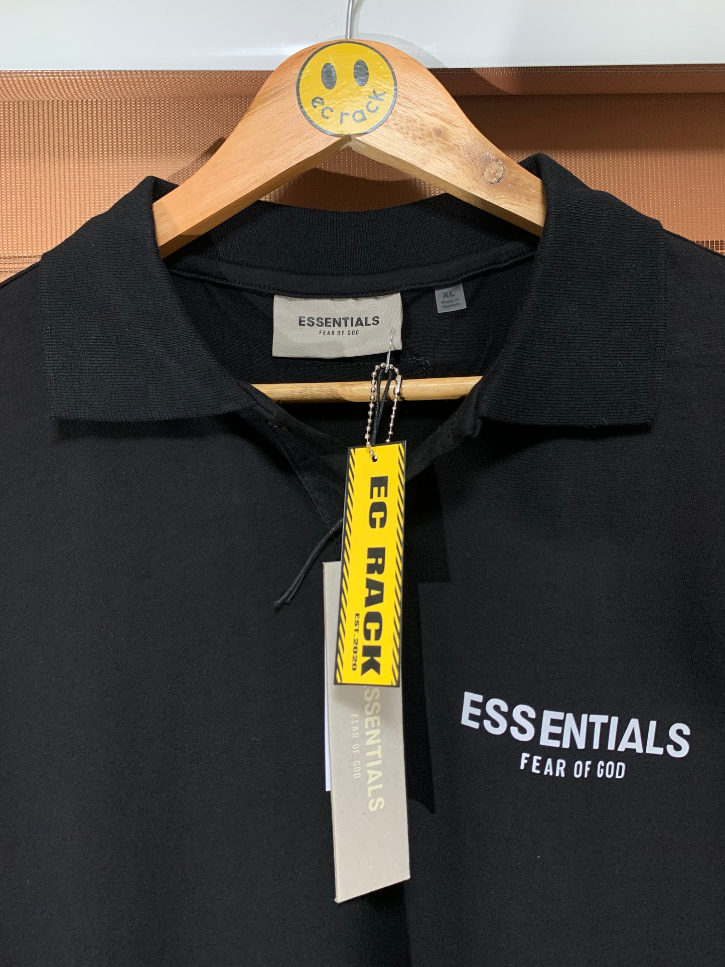 Essentials Fear of God Reflective Polo (Black)