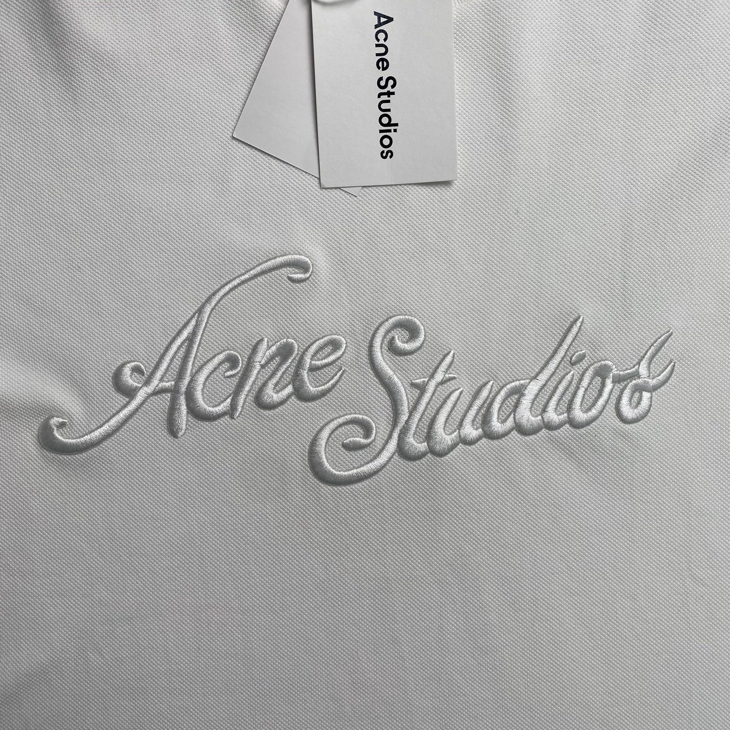 [New] Acne Studios Cursive Embroidered Logo Tee
