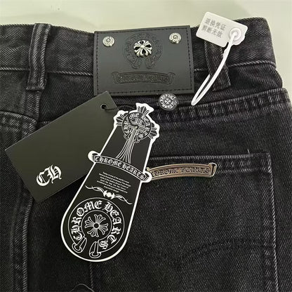 [New] Chrome Hearts Denim Pants (Black)