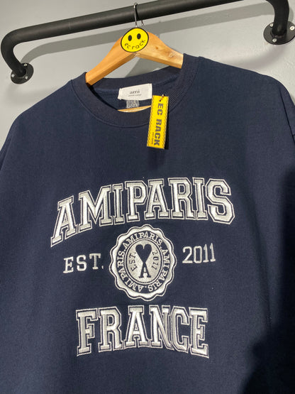 Ami Paris France Embroidered Sweatshirt