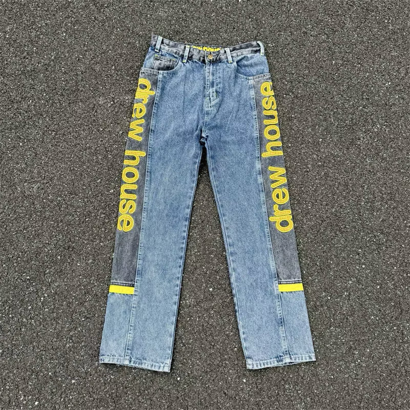 [New] Drew House Vintage Color Block Denim Jeans