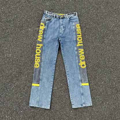 [New] Drew House Vintage Color Block Denim Jeans