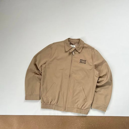 [New] MiuMiu Embroidered Logo Jacket