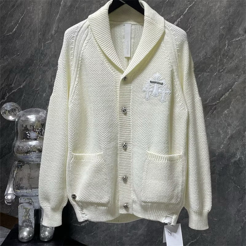 [New] Chrome Hearts Knitted Cross Cardigan