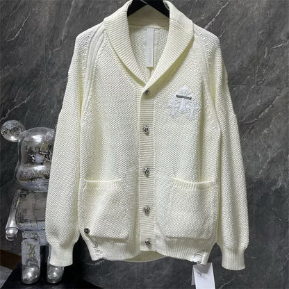 [New] Chrome Hearts Knitted Cross Cardigan