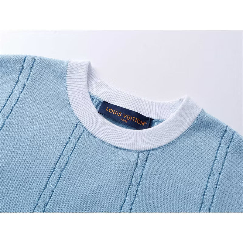 [New] Louis Vuitton Intarsia Knit Stripes Tee